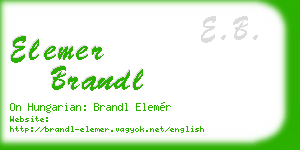 elemer brandl business card